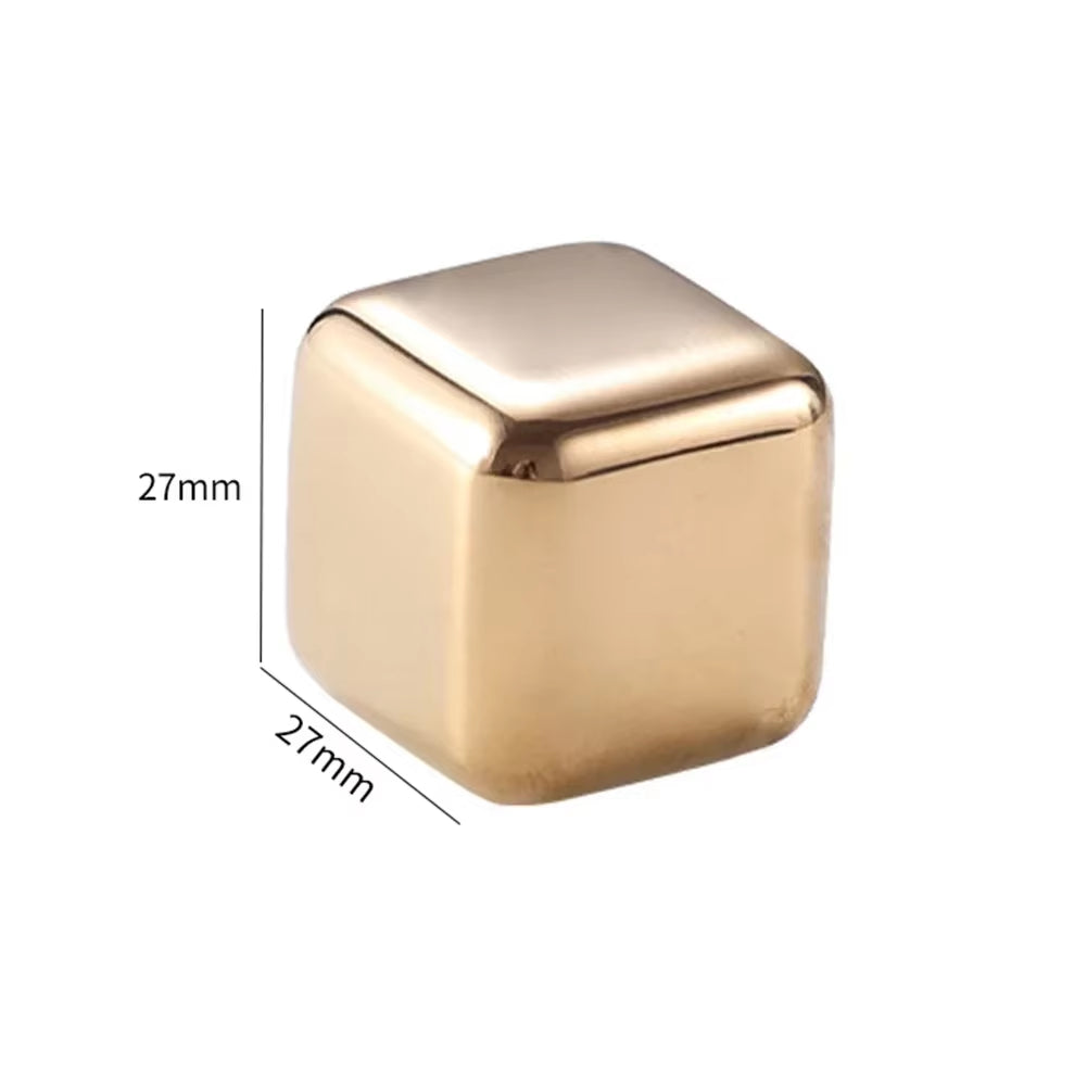 Stainless Steel Ice Block Reusable Chilling Stones for Whiskey Wine Drink Cooling Cube Chilling Rock Party Bar Tool