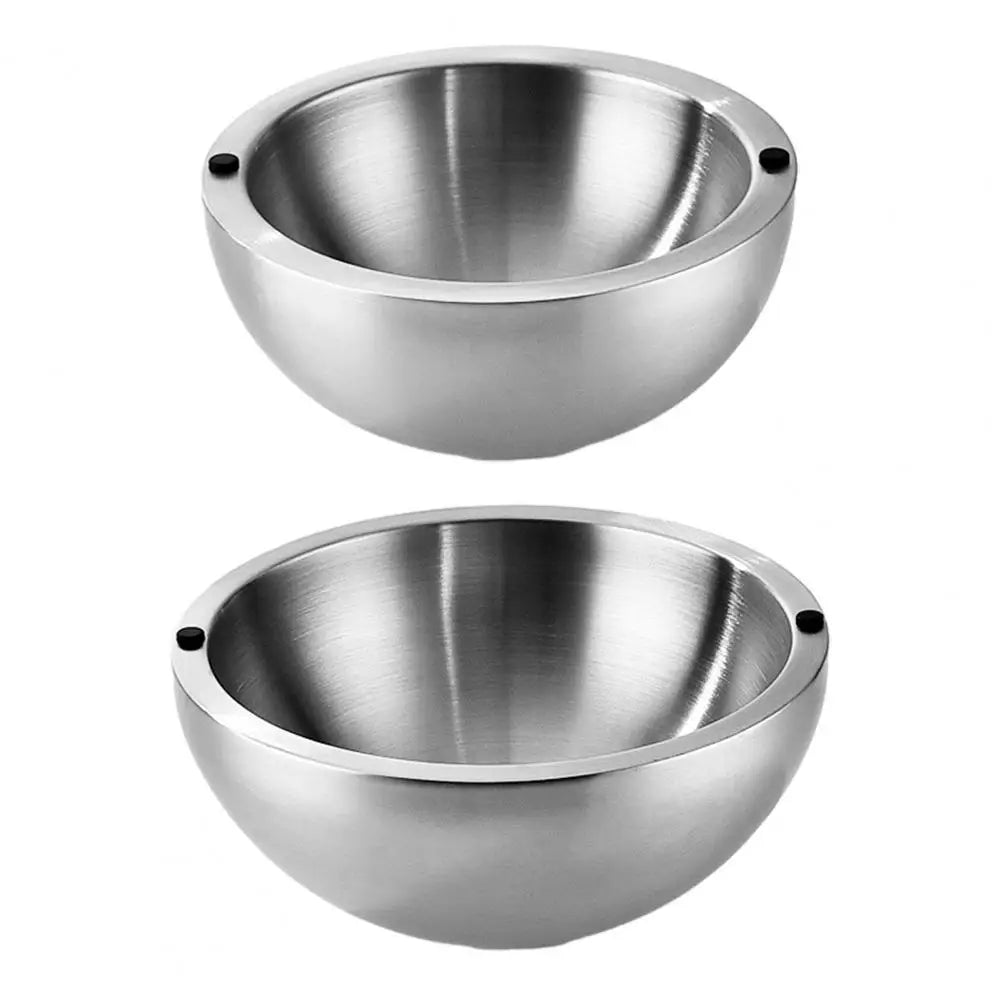 Premium 304 Stainless Steel Double Wall Insulated Salad Bowl with Non-Slip Base – Perfect for Hot and Cold Dishes!