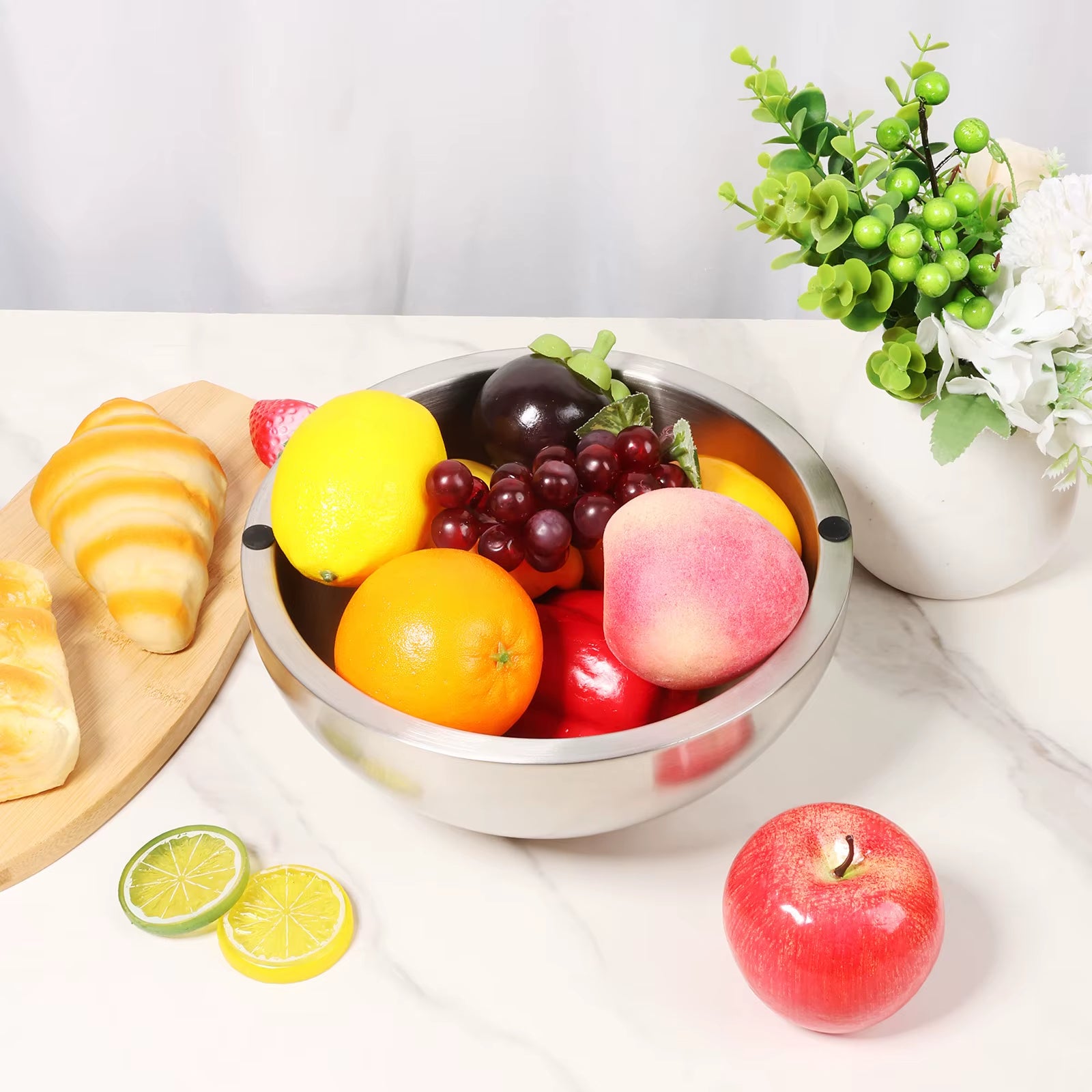 Premium Stainless Steel Salad Bowls - Perfect for Mixing, Serving, and Baking!