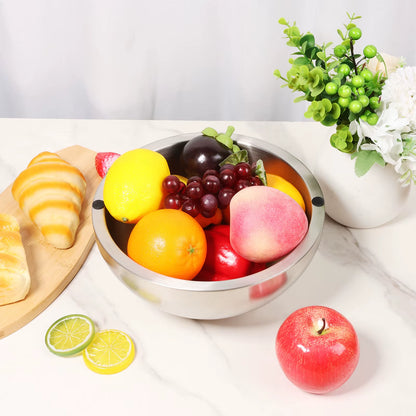 Premium Stainless Steel Salad Bowls - Perfect for Mixing, Serving, and Baking!