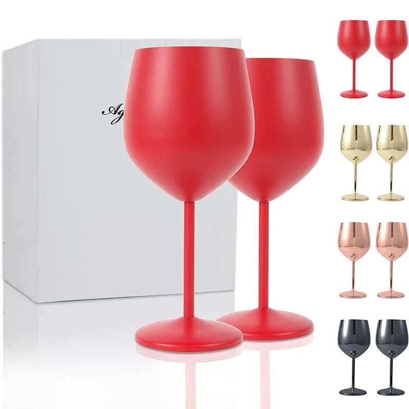 Experience Elegance with Our 500ML Unbreakable Stainless Steel Goblet - Perfect for Red Wine, Cocktails, and More!