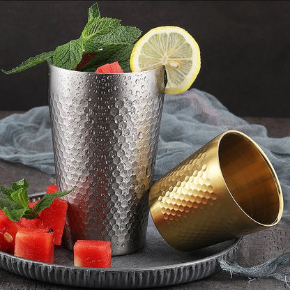 Elevate Your Beverage Experience with Our 304 Stainless Steel Nest Pattern Beer Mug - Double Wall Design for Ultimate Comfort and Style