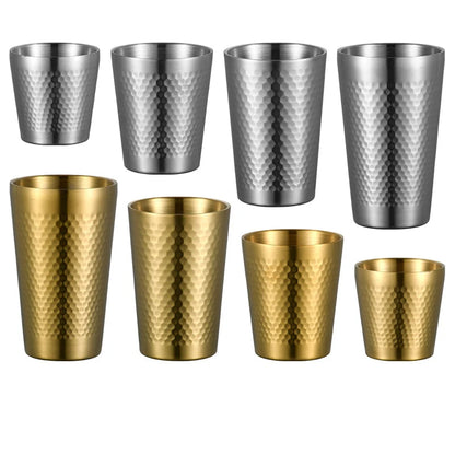 Elevate Your Beverage Experience with Our 304 Stainless Steel Nest Pattern Beer Mug - Double Wall Design for Ultimate Comfort and Style