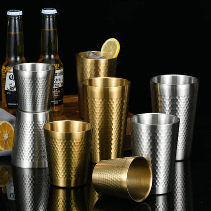 Elevate Your Beverage Experience with Our 304 Stainless Steel Nest Pattern Beer Mug - Double Wall Design for Ultimate Comfort and Style