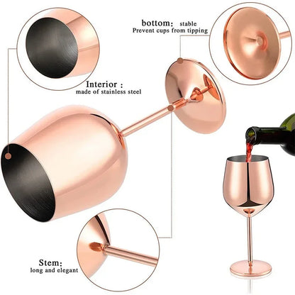 Experience Elegance with Our 500ML Unbreakable Stainless Steel Goblet - Perfect for Red Wine, Cocktails, and More!