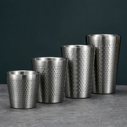 Elevate Your Beverage Experience with Our 304 Stainless Steel Nest Pattern Beer Mug - Double Wall Design for Ultimate Comfort and Style