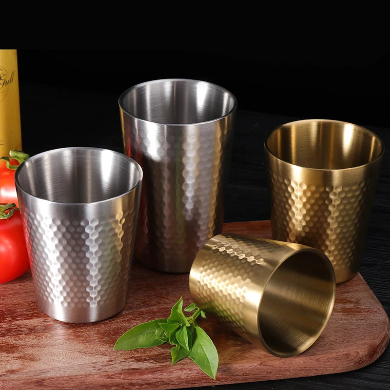 Elevate Your Beverage Experience with Our 304 Stainless Steel Nest Pattern Beer Mug - Double Wall Design for Ultimate Comfort and Style