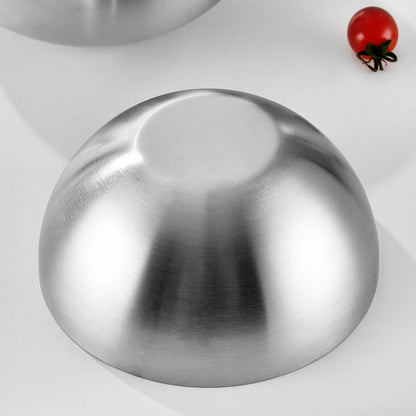 Elevate Your Dining Experience with Our 304 Thickened Stainless Steel Double Wall Insulated Salad Mixing Bowls - Perfect for Hot & Cold Serving!