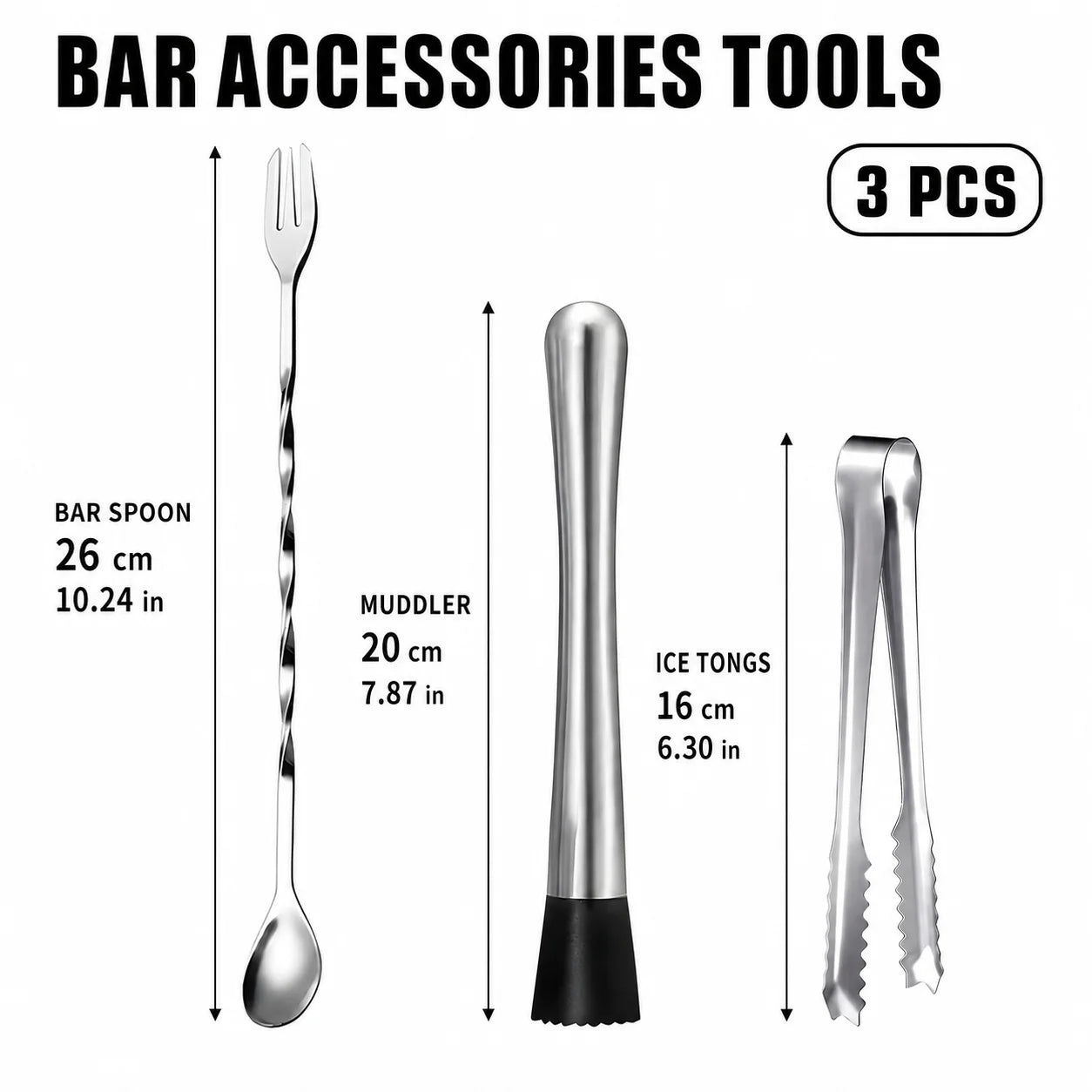 Elevate Your Home Bar with Our 5-Piece Stainless Steel Cocktail Tool Set – Perfect for Mixologists and Entertainers!