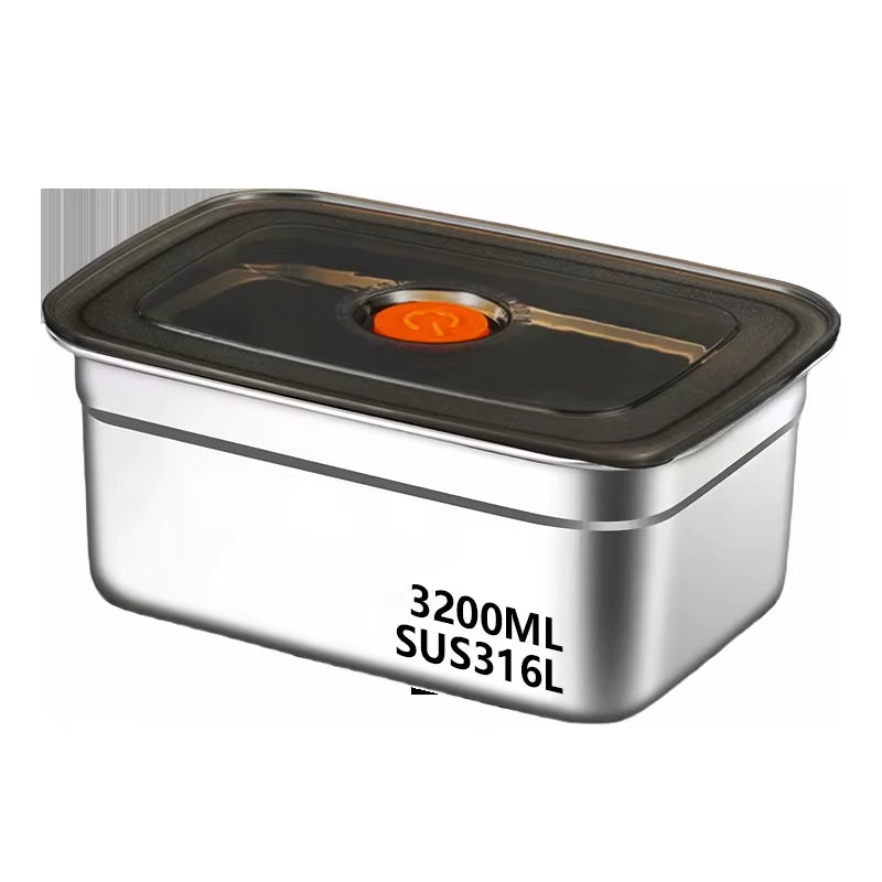 304 Stainless Steel Crisper, Lunch Box, Sealed Leak-Proof Bento Box, Refrigerator Freezer Storage Box, Camping Lunch Box
