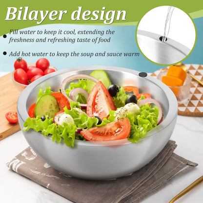 Premium Stainless Steel Salad Bowls - Perfect for Mixing, Serving, and Baking!